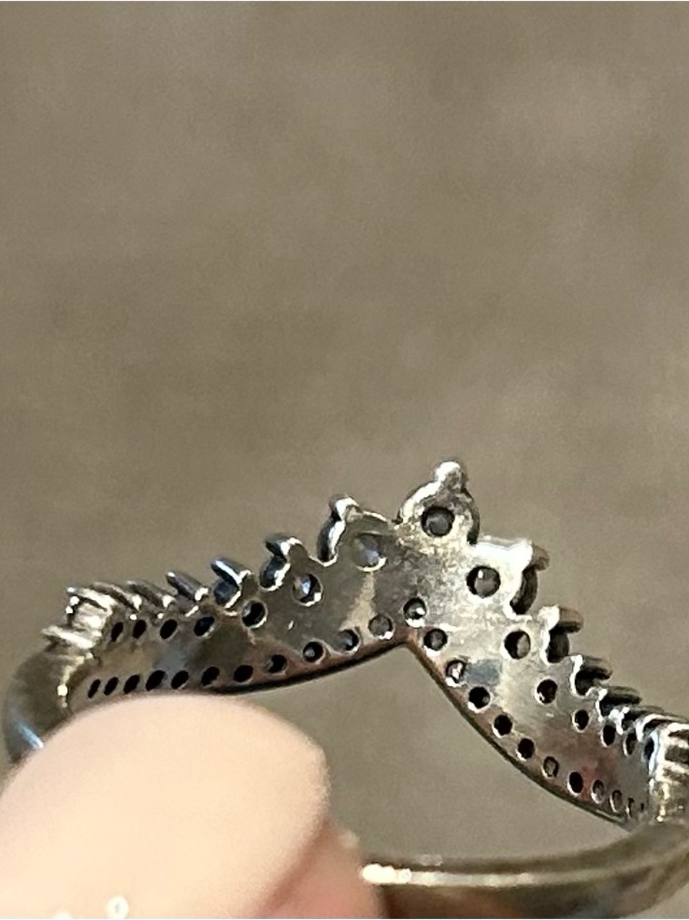 Pandora Princess Wishbone Ring size 6 - Picture 6 of 8